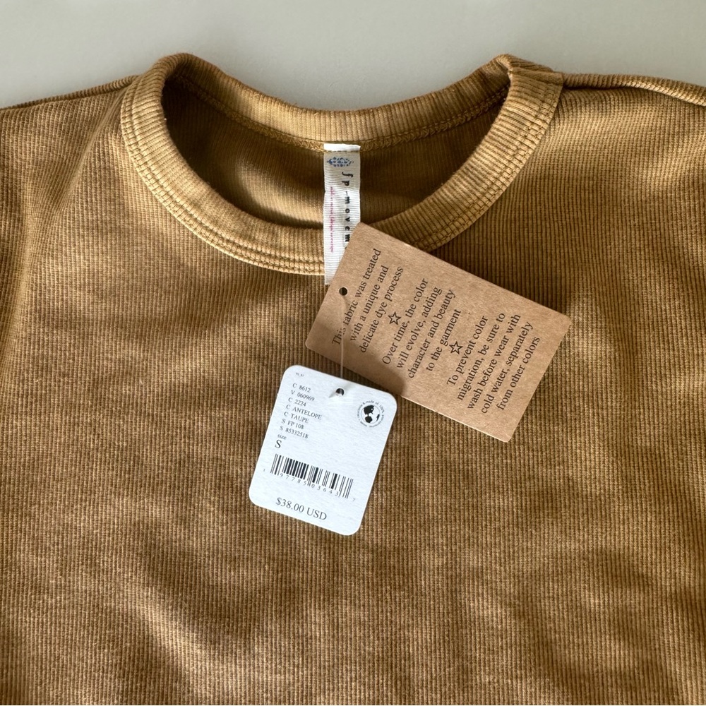 Free People Ribbed Baby Tee - Picture 2 of 3